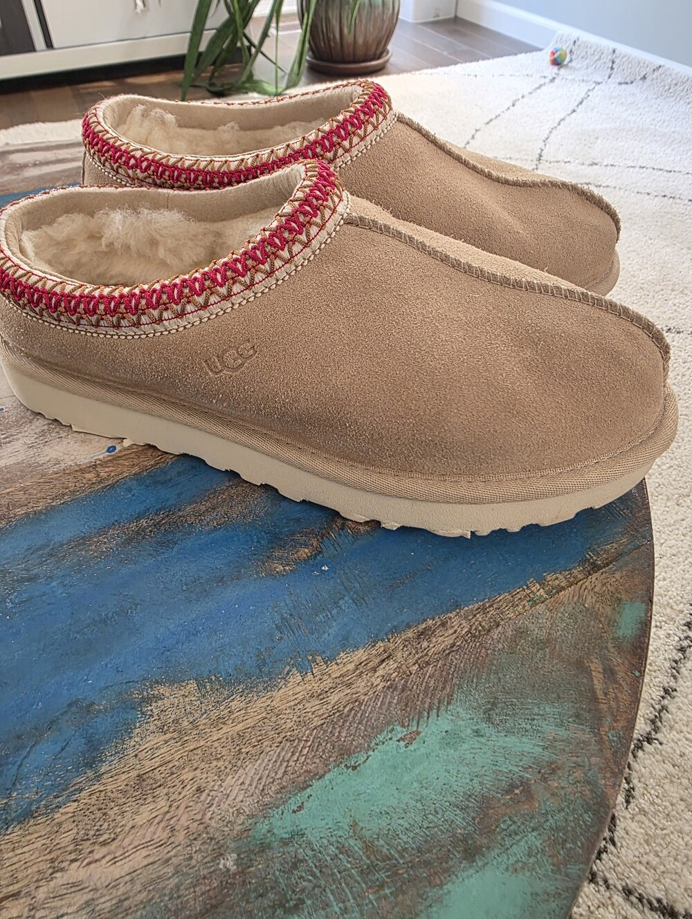 UGG Tasman II 1174470-CHE Slippers Women's US 8 Sand Dark Cherry